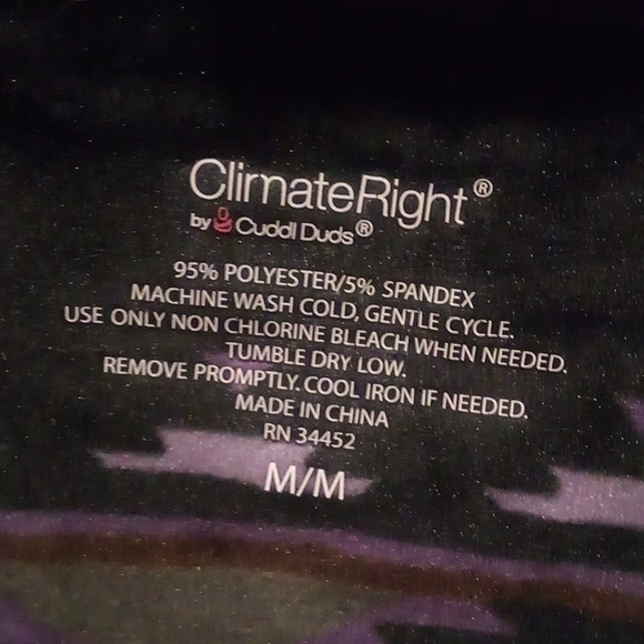 ClimateRight Extremely Soft Grape Purple Long Sleeve Shirt - Size M - Picture 4 of 5